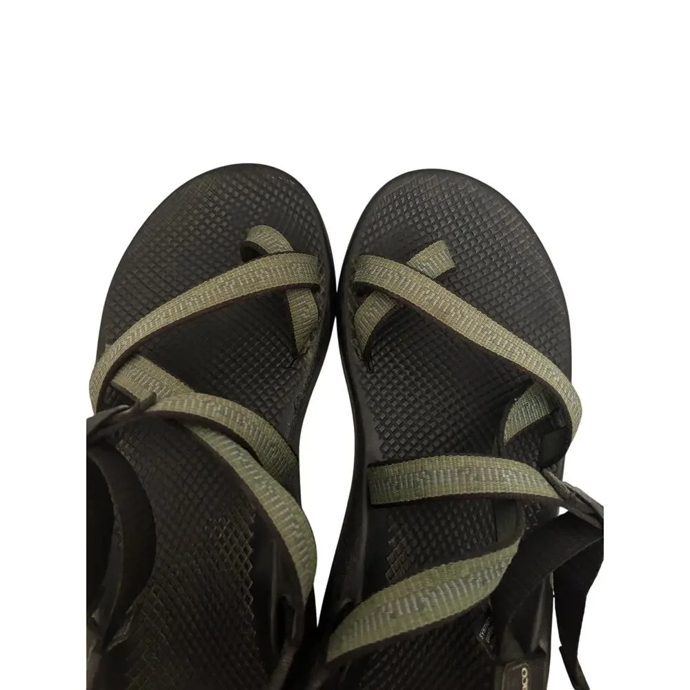Chaco Sandals Mens 11 Olive Green Z/2 Classic Sport Toe Loop Vibram Adjustable